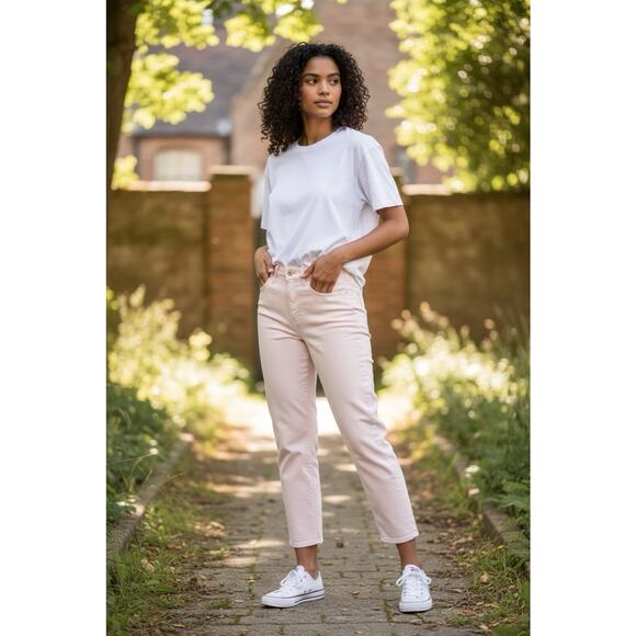 Tory Burch Mara Ankle Cropped Stretch Skinny Jeans Ballet Pink Women's size 29 - Picture 14 of 14